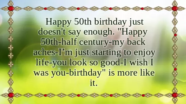 Funny Birthday Wishes 50Th