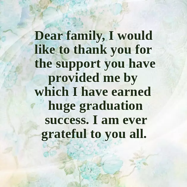 Graduation Message To Family And Friends