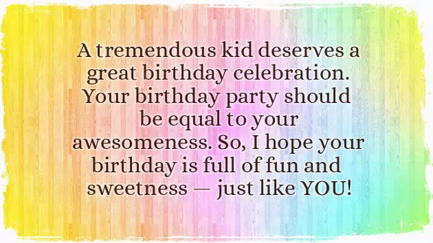 Bday Msg For Kids