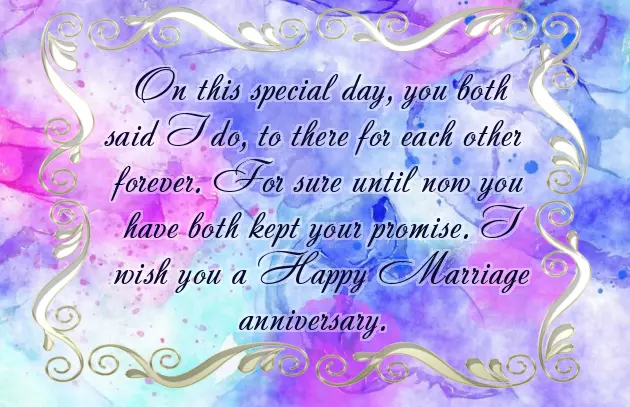 Wedding Anniversary Wishes To Friend In English