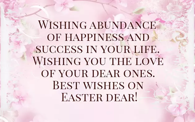 Easter Congratulations Message