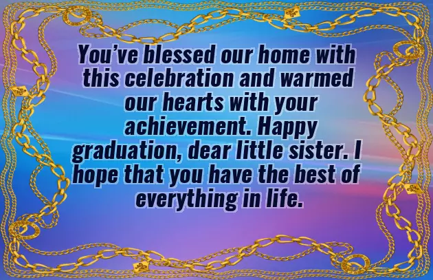 Graduation Messages To Sister