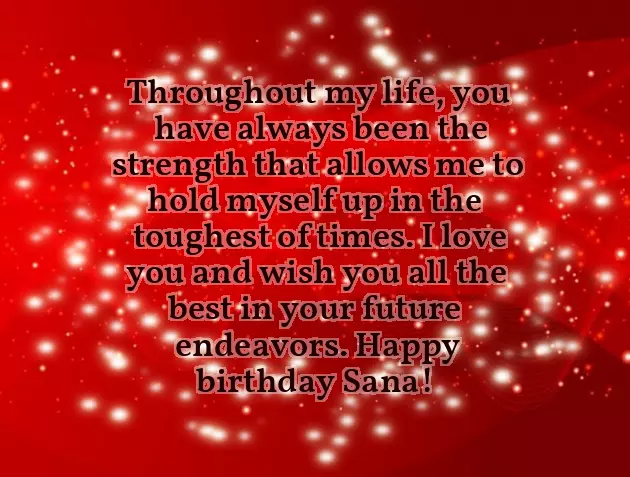 Happy Birthday Sana Wishes