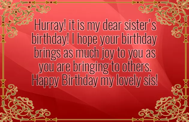 Best Short Birthday Wishes For Sister