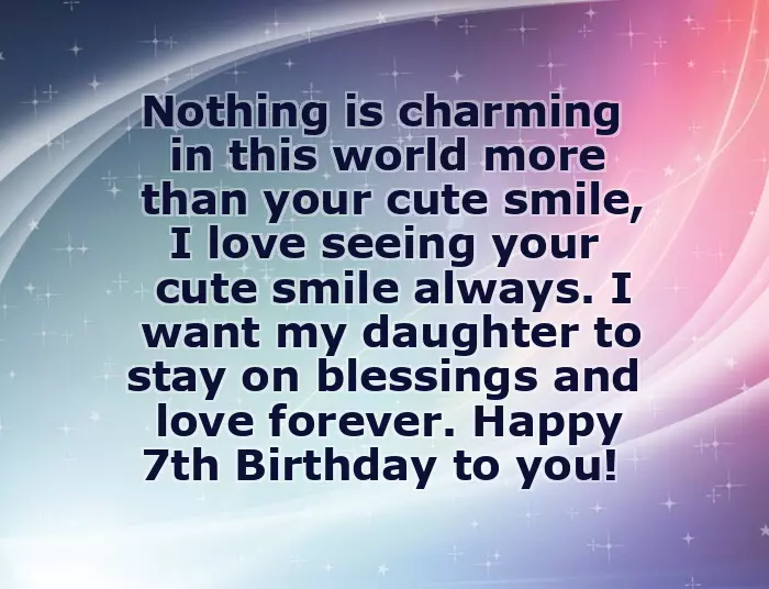 Birthday Greetings For 7 Years Old