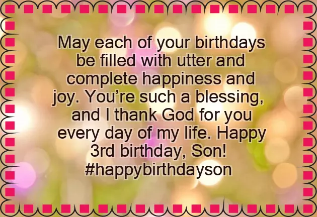 3 Birthday Wishes For Son