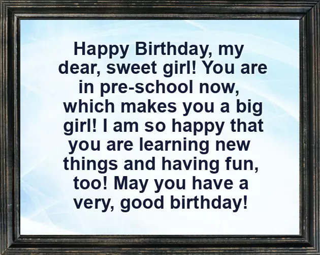 Birthday Wishes For 5Yr Old Girl