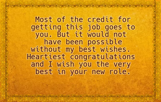 Congrats On New Position Congrats On New Position