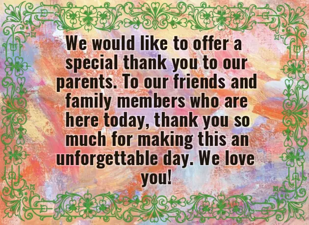 Wedding Appreciation Quotes