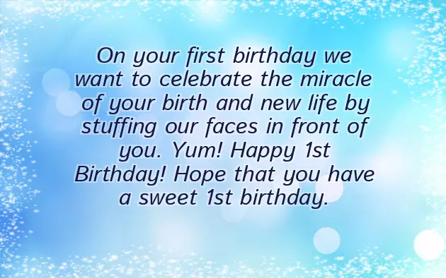 Happy Birthday Wishes 1 Year Boy