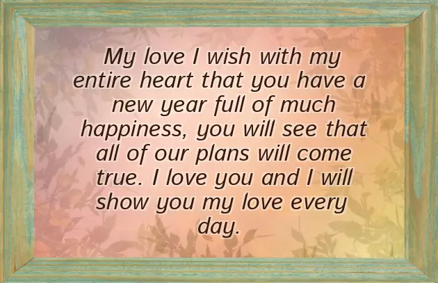 Best New Year Wishes For My Love