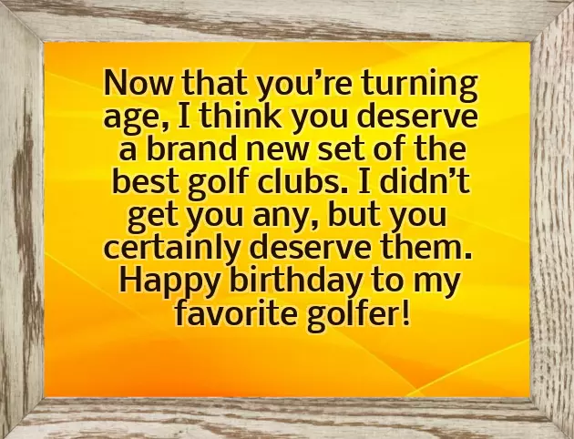 Birthday Wishes For A Golfer