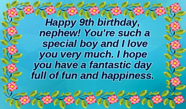 Happy 9Th Birthday To My Nephew