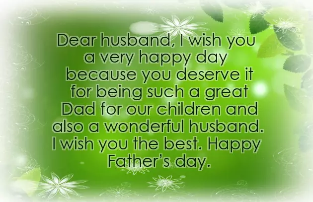 Greetings For Fathers Day To Husband