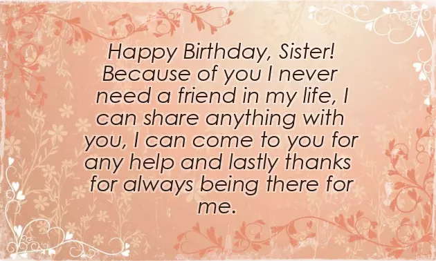 Words To My Sister On Her Birthday