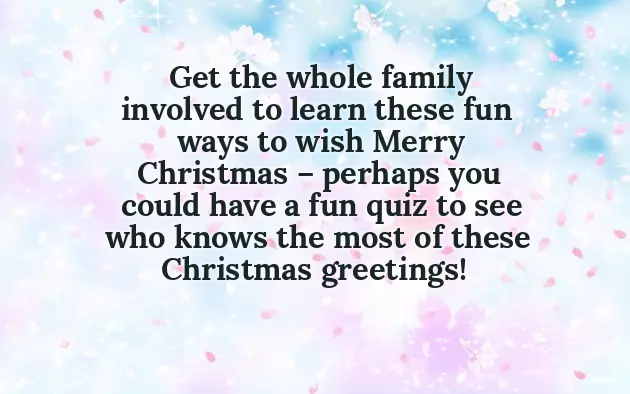 Merry Christmas In Other Languages