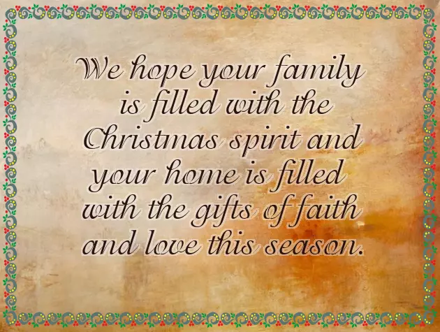 Christmas Greetings From Our Family To Yours