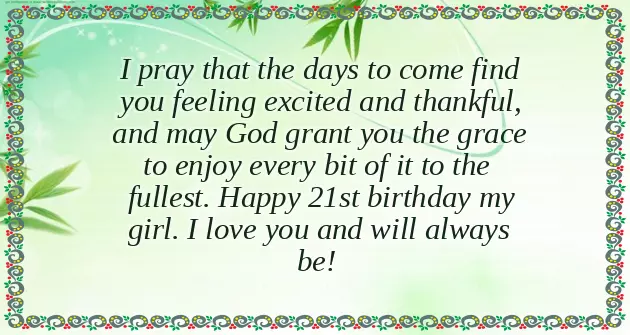 21St Birthday Wishes For Girlfriend