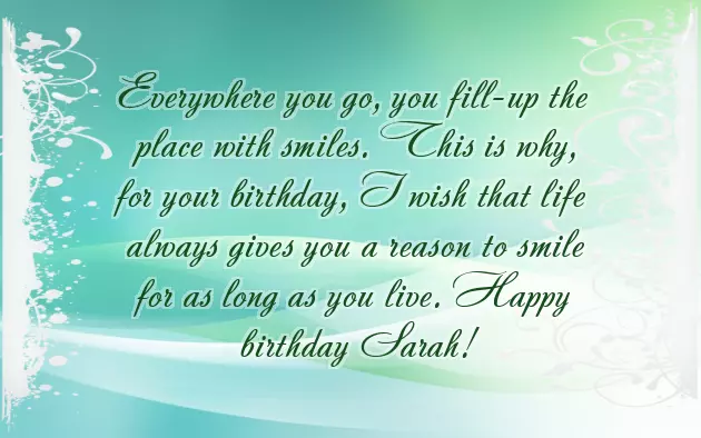 Happy Birthday Dear Sarah