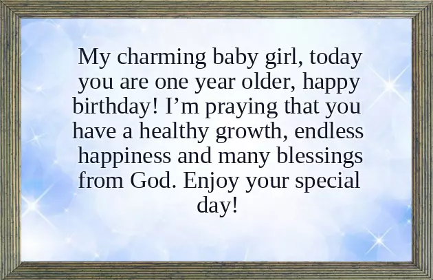 One Year Baby Birthday Wishes