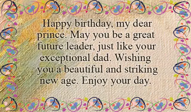 Happy Birthday To My Boss Son