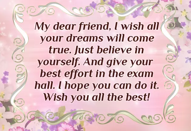 Wish You All The Best For Your Exam Wish You All The Best For Your Exam