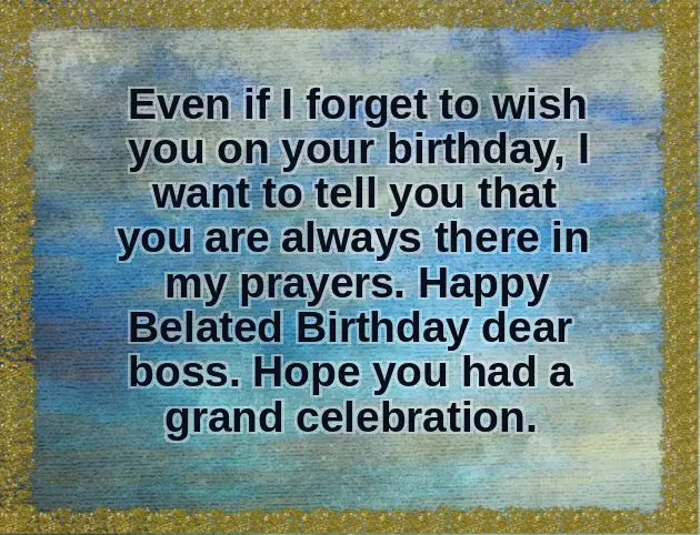 Belated Happy Birthday