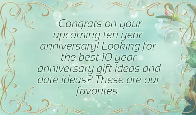 10Th Anniversary Gift Ideas