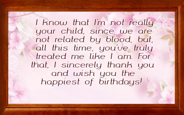 Birthday Wishes For Step Mother