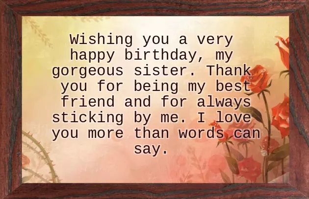 Birthday Wishes For Favourite Sister