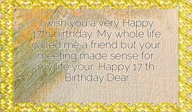 17Th Birthday Wishes