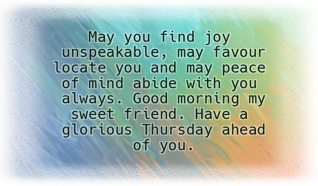 Thursday Good Morning Blessing