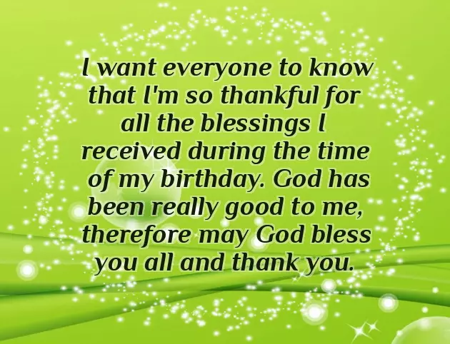 Thank You Words For Birthday