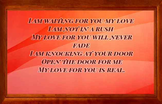 Waiting For You Poem