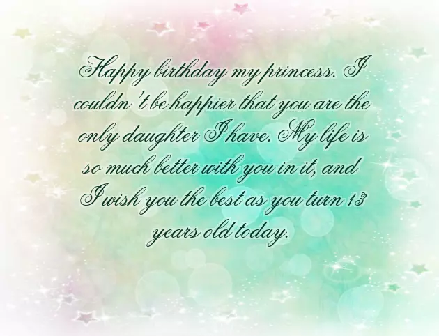 13Th Birthday Wishes Girl