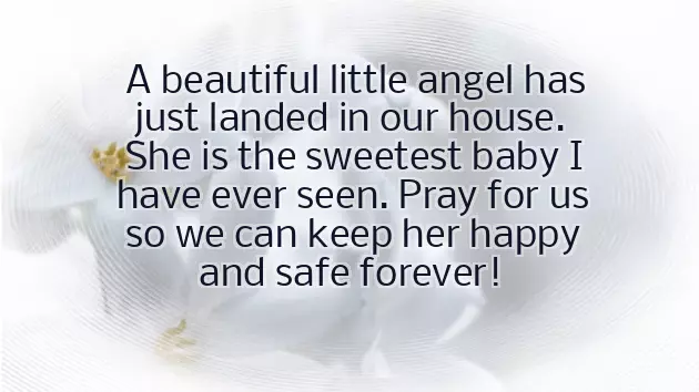 Newborn Baby Welcome Message
