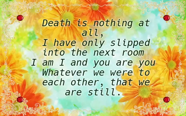 Let Me Go Poem For Funeral