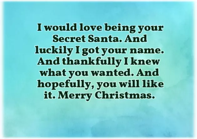 Secret Santa Greetings Secret Santa Greetings