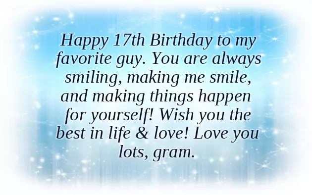 Happy 17Th Birthday To My Grandson