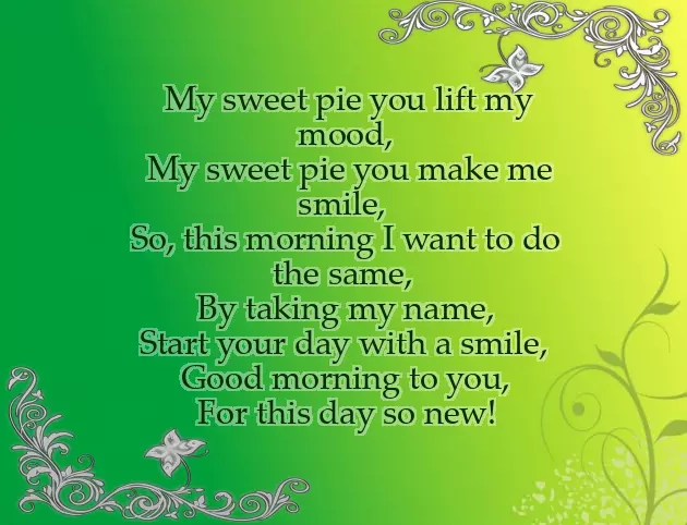 Morning Poem For Him