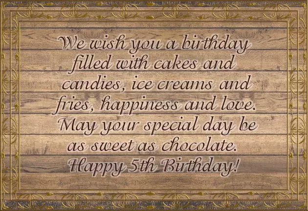 Happy 5Th Birthday Girl Quotes