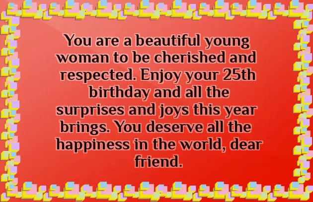 25Th Birthday Wishes