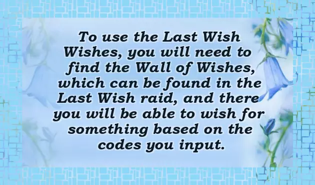 Destiny 2 Wall Of Wishes