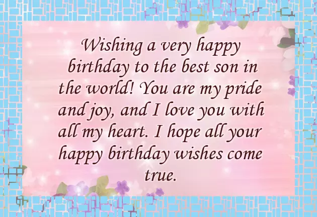 Happy Birthday Quotes For Son Happy Birthday Quotes For Son