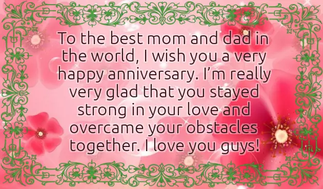 Dad Mom Anniversary Wishes