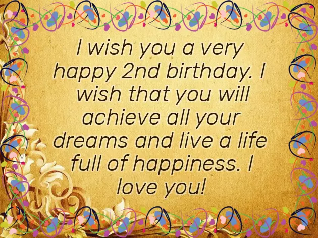 Birthday Wishes For Boy 2 Years