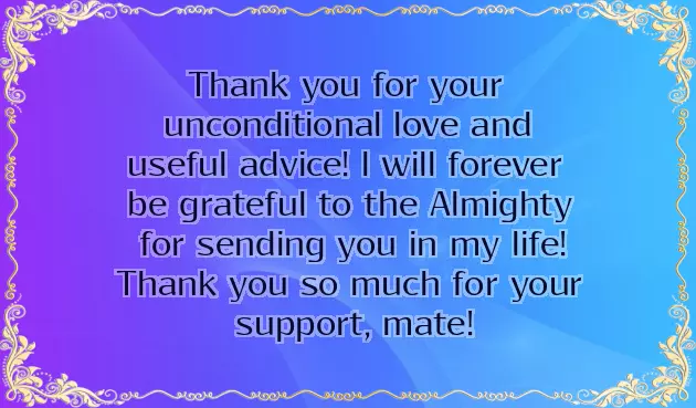 Thank You For Your Warm Wishes And Blessings