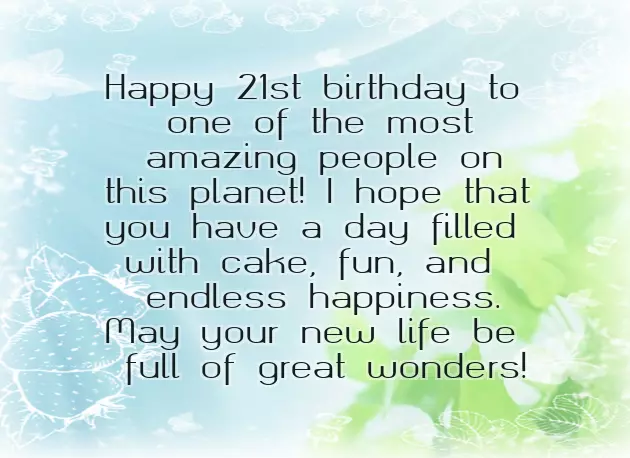 Birthday Wishes For 21St