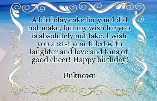21St Birthday Words Of Wisdom 21St Birthday Words Of Wisdom
