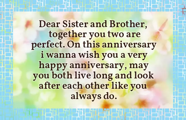 Wedding Anniversary Wishes For Brother And Sister In Law